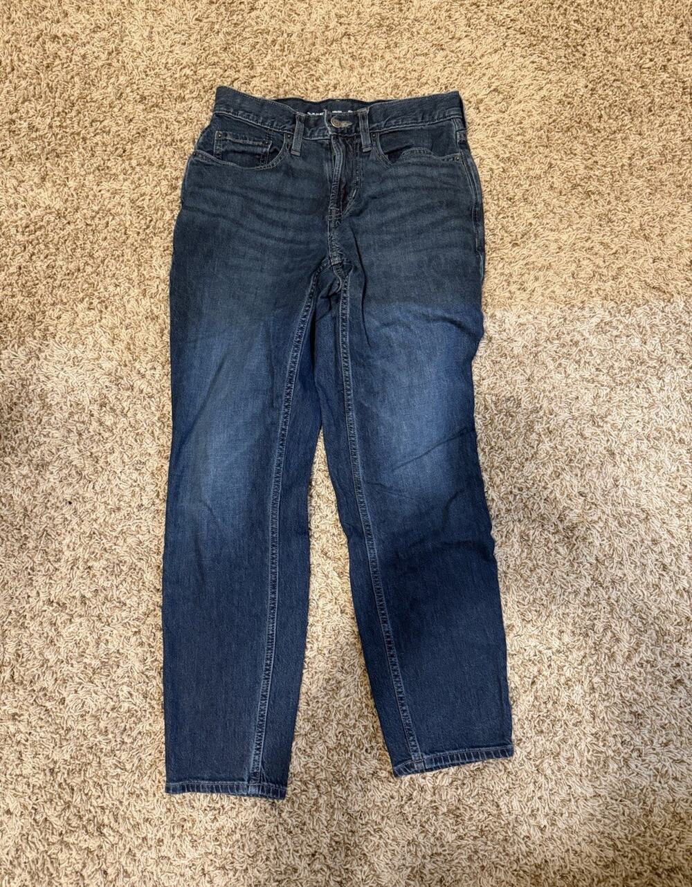 Old Navy Built-In Flex Taper Jeans Blue Dark Wash Mid Rise 5-Pocket 29x30